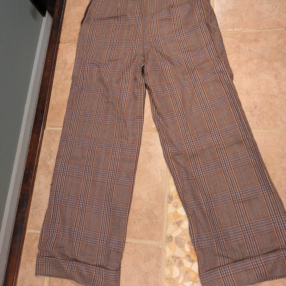 Plaid Brown Women's Pants